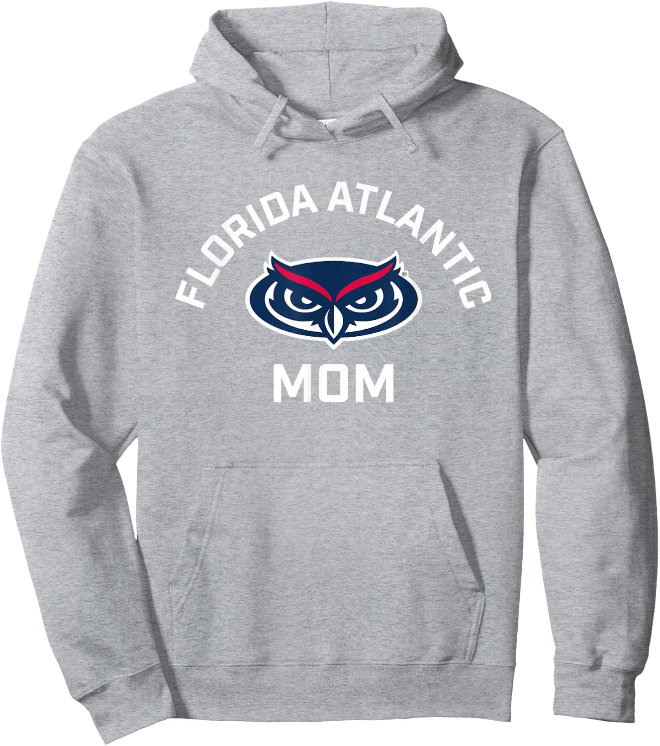 Florida Atlantic University FAU Owls Arched Mom Hoodie - Hoodie | Ash