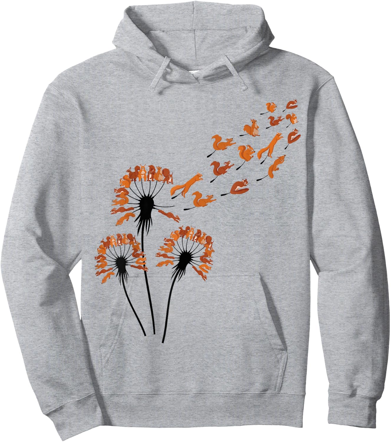 Dandelion Squirrel Stuff for Squirrel Lover | Squirrel Hoodie - Hoodie | Ash