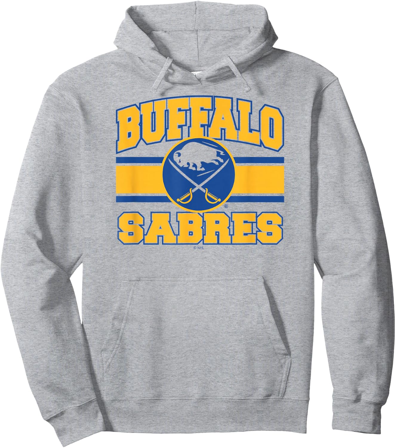 Buffalo Sabres Stripe White Officially Licensed Hoodie - Hoodie | Ash