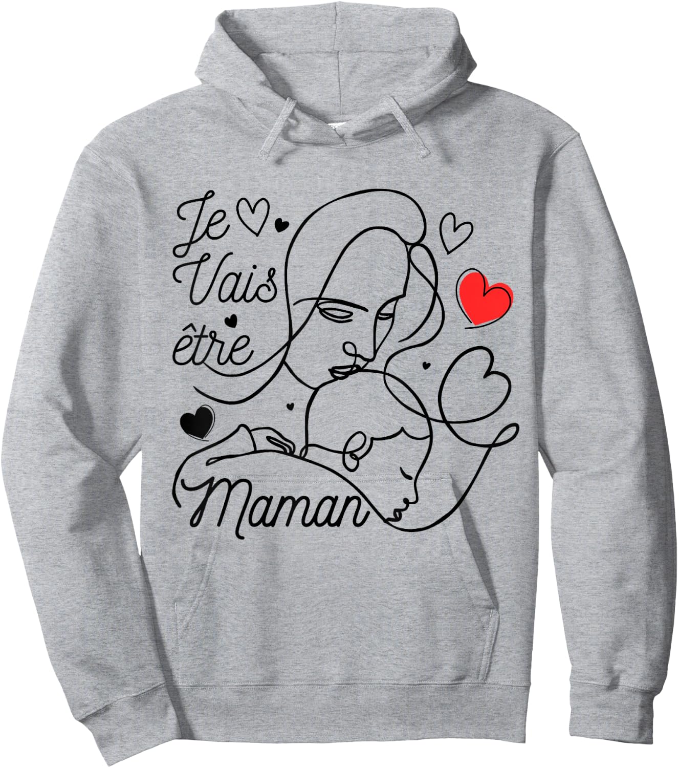 Pregnant woman Future Mom 2025 announcement pregnancy original , white, S Hoodie - Hoodie | Ash
