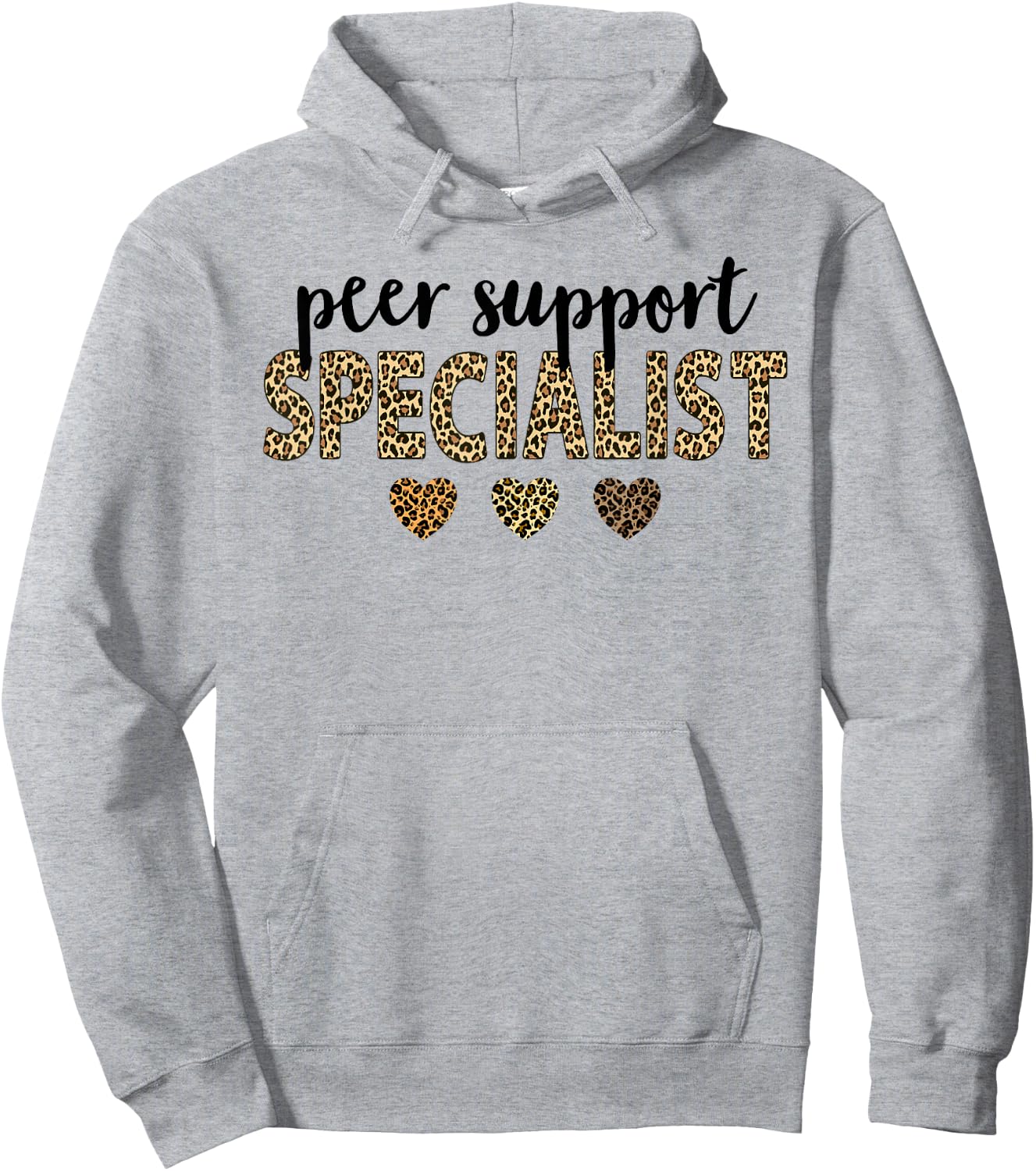 peer support Specialist Squad Funny Specialist Leopard Hoodie - Hoodie | Ash