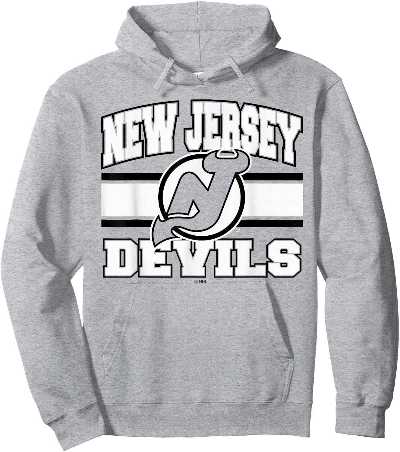 New Jersey Devils Stripe Red Officially Licensed Hoodie - Hoodie | Ash