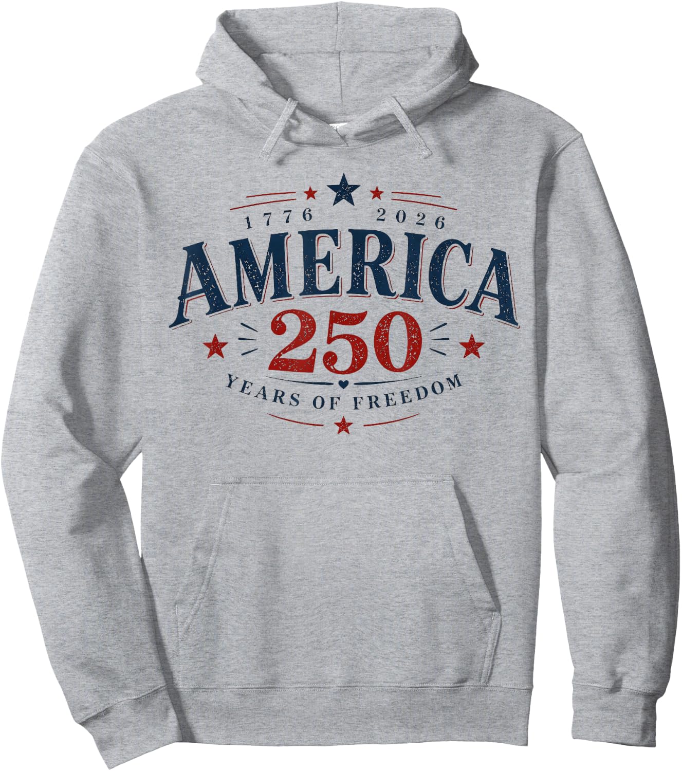 America USA 250th, 250 Years of Freedom Hoodie - Hoodie | Ash