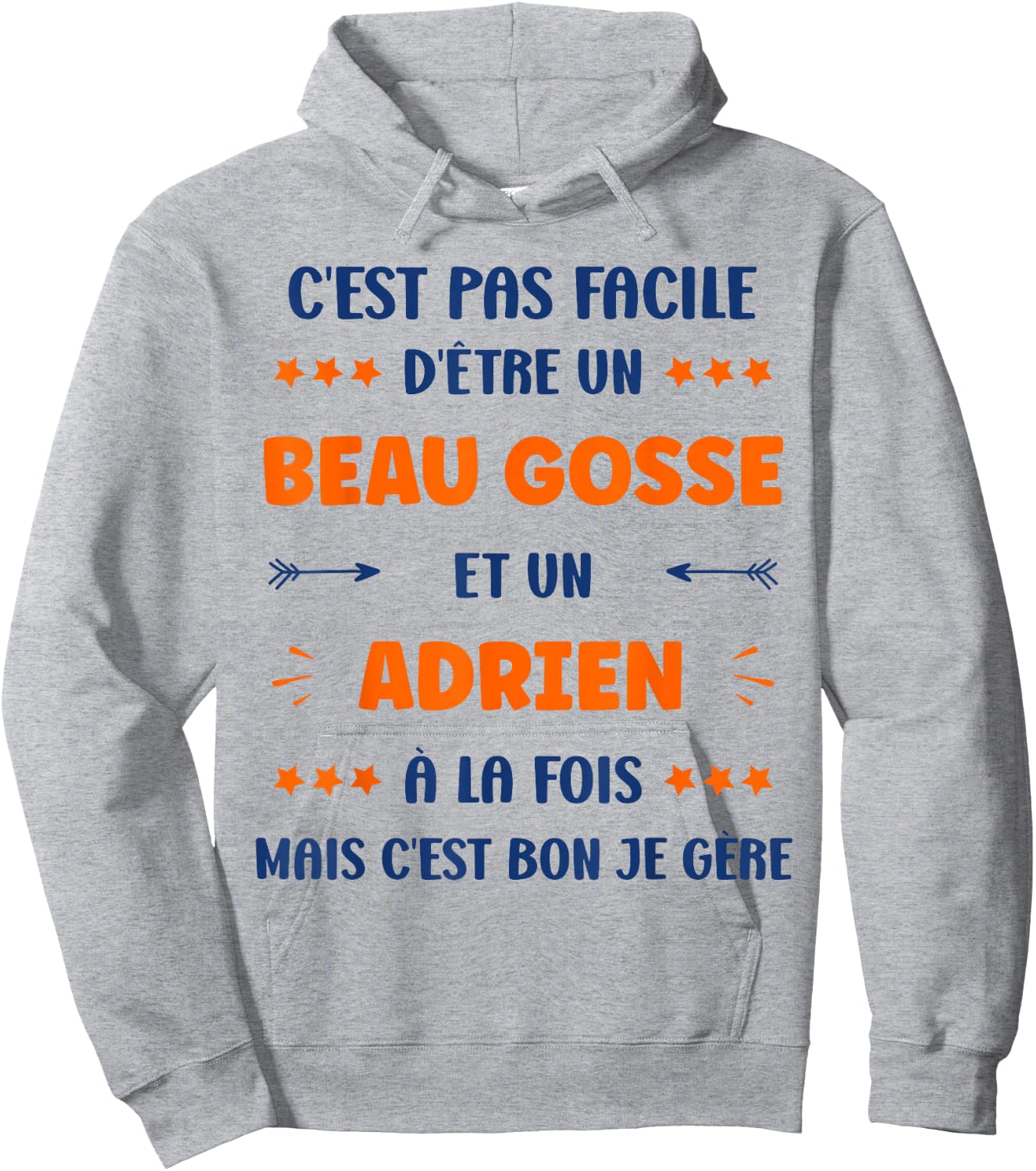Beau gosse Super Adrien Boy Name Humour Adrien , white, S Hoodie - Hoodie | Ash