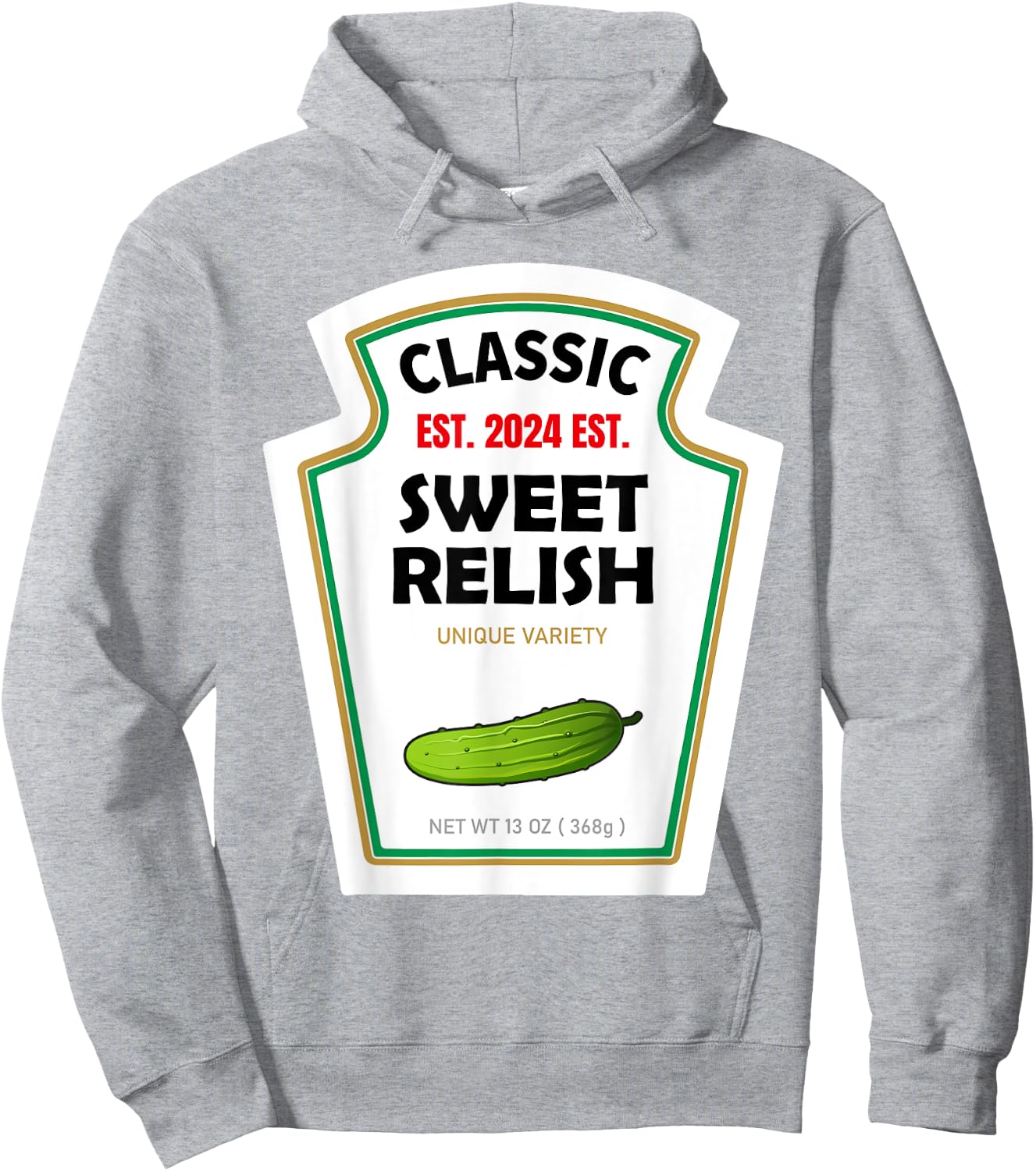 Sweet Relish DIY Halloween Costume Condiment Green Pickle Hoodie - Hoodie | Ash