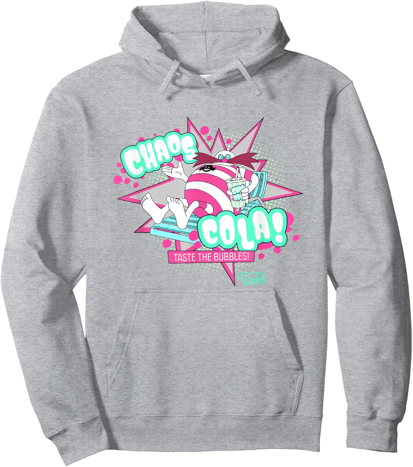 Sonic The Hedgehog Dr. Eggman Chaos Cola Taste The Bubbles Hoodie - Hoodie | Ash