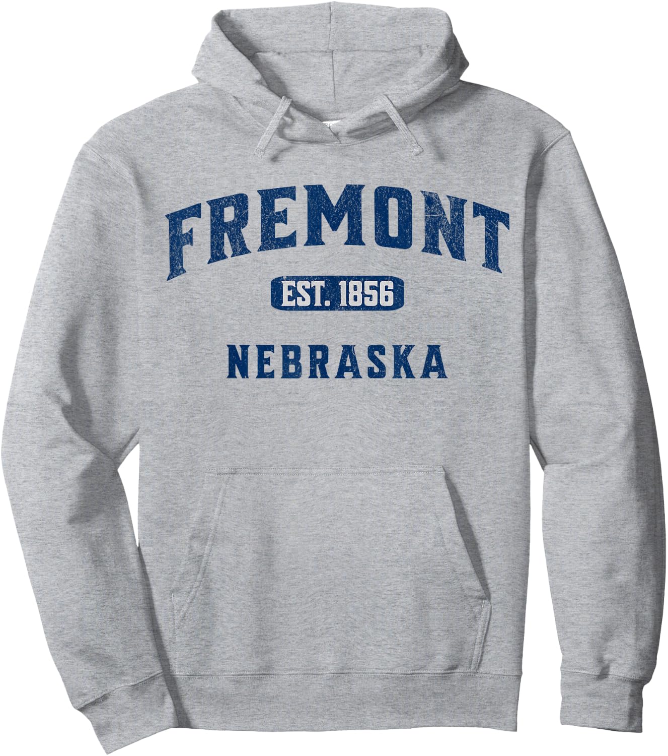 Vintage Athletic Souvenir Visit Fremont Nebraska Hoodie - Hoodie | Ash