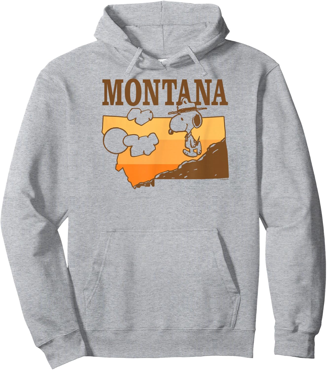 Peanuts - Snoopy Beagle Scout Montana Mountain Hiker Hoodie - Hoodie | Ash