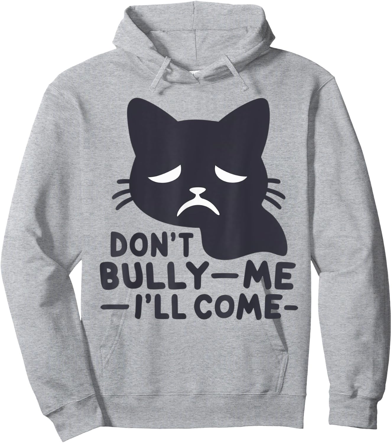 Don't Bully Me I'll Come Cat Sarcastic meme Humorous Say Men Women Hoodie - Hoodie | Ash