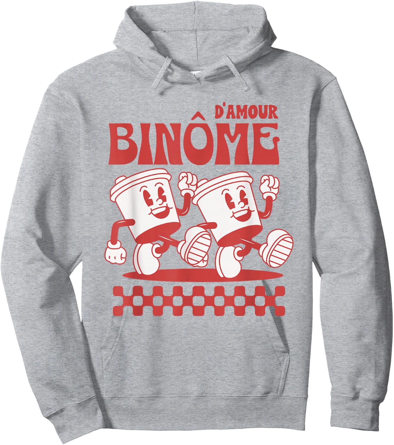 Binôme d'amour Gift Binomial Work Humor Colleague , white, S Hoodie - Hoodie | Ash