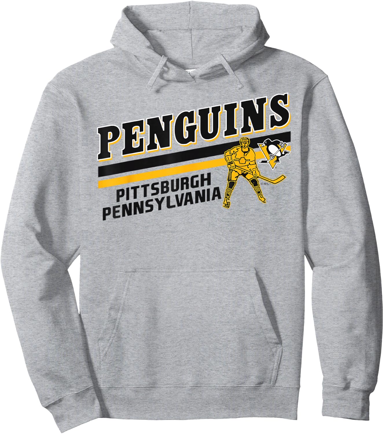 Pittsburgh Penguins Player Gray Officially Licensed Hoodie - Hoodie | Ash