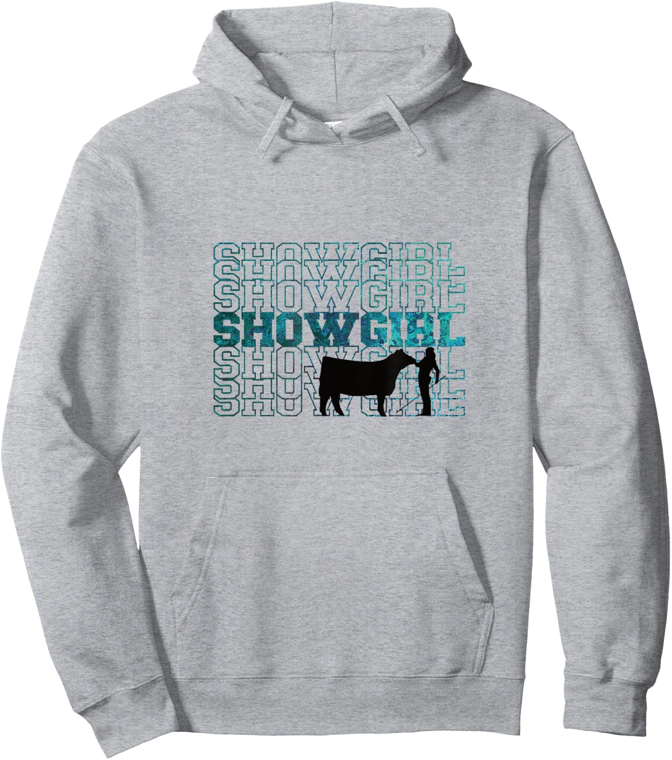 Showgirl Livestock Cattle Showing - Fun Show Cattle Hoodie - Hoodie | Ash