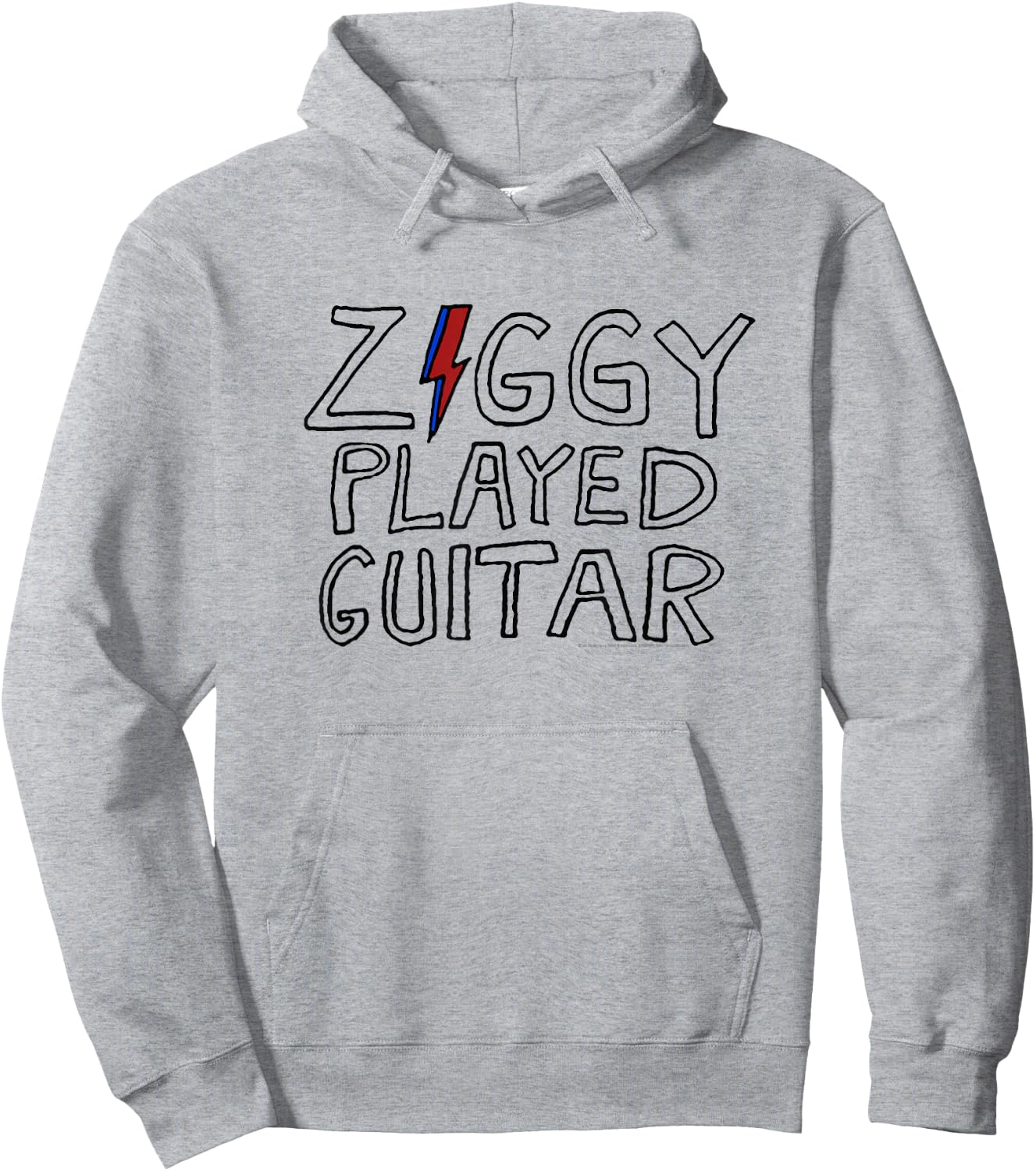 David Bowie - Ziggy Played Guitar Sketch Lyric Hoodie - Hoodie | Ash
