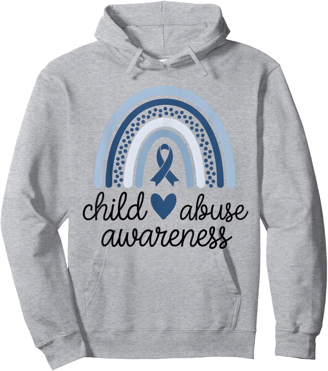 In April Blue Child Abuse Prevention Awareness month Hoodie - Hoodie | Ash