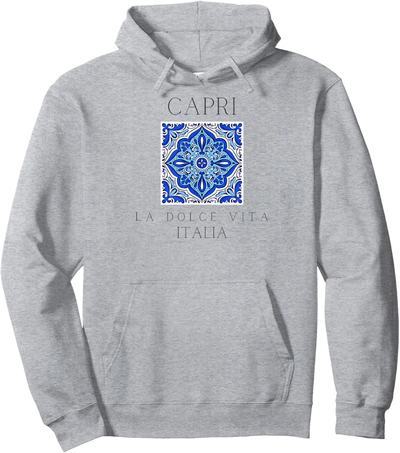Capri Italia, Italian Tiles, Travel in Italy Hoodie - Hoodie | Ash