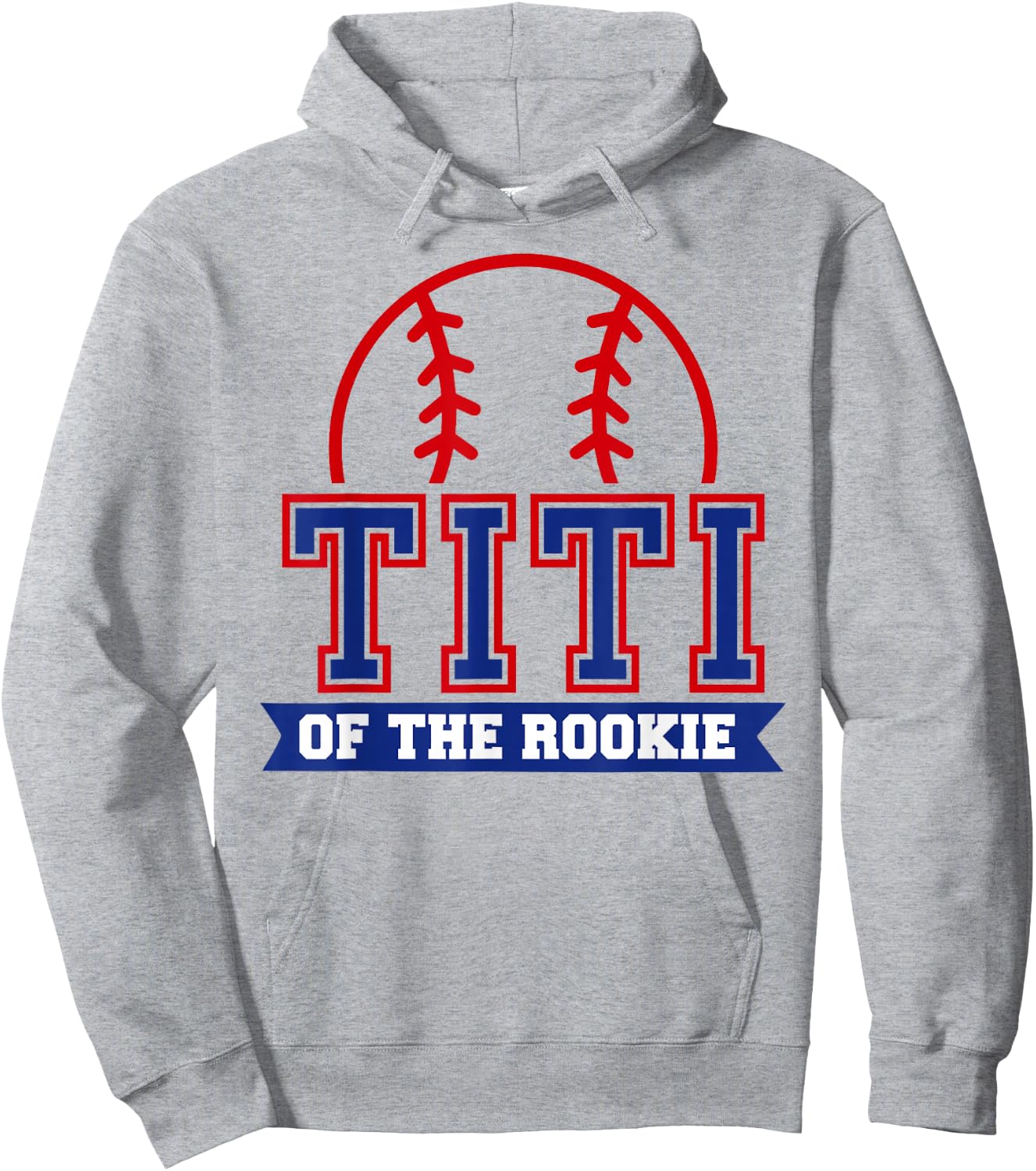 Titi of Rookie 1st Birthday Baseball Theme Matching Party Hoodie - Hoodie | Ash