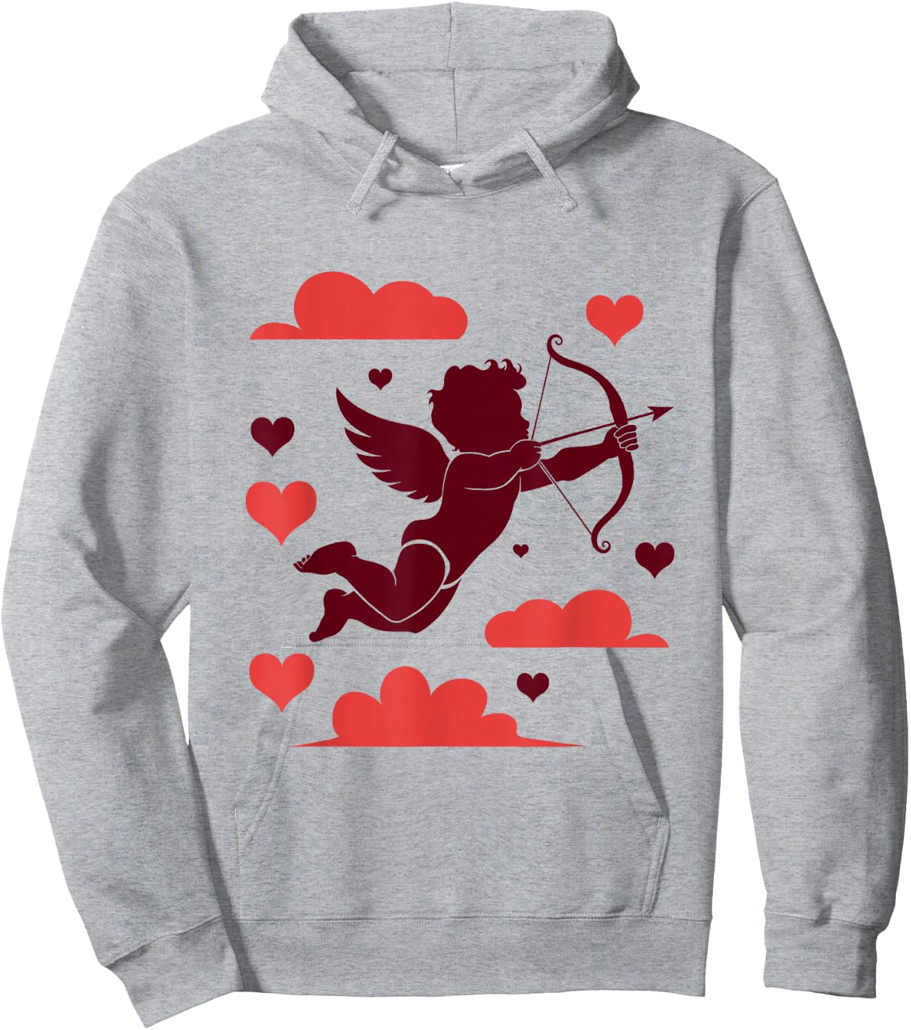 Cute Cupid with Bow and Arrow Angel , White Hoodie - Hoodie | Ash