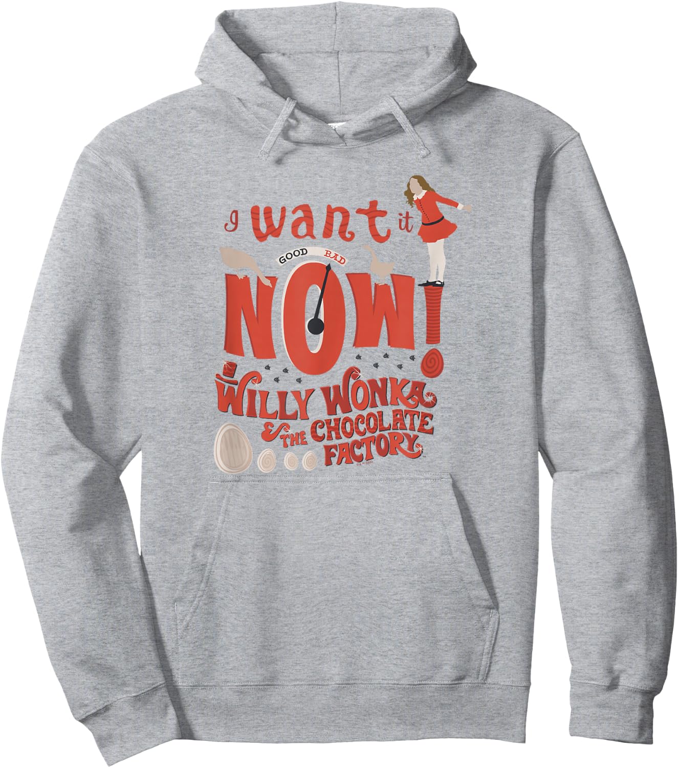 Willy Wonka And The Chocolate Factory Veruca I Want It Now Hoodie - Hoodie | Ash