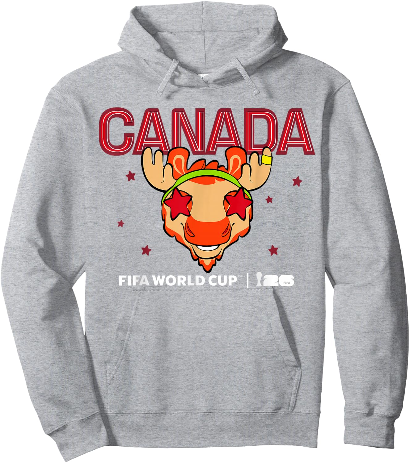 FIFA World CUP26 Canada Mascotte Stars Hoodie - Hoodie | Ash