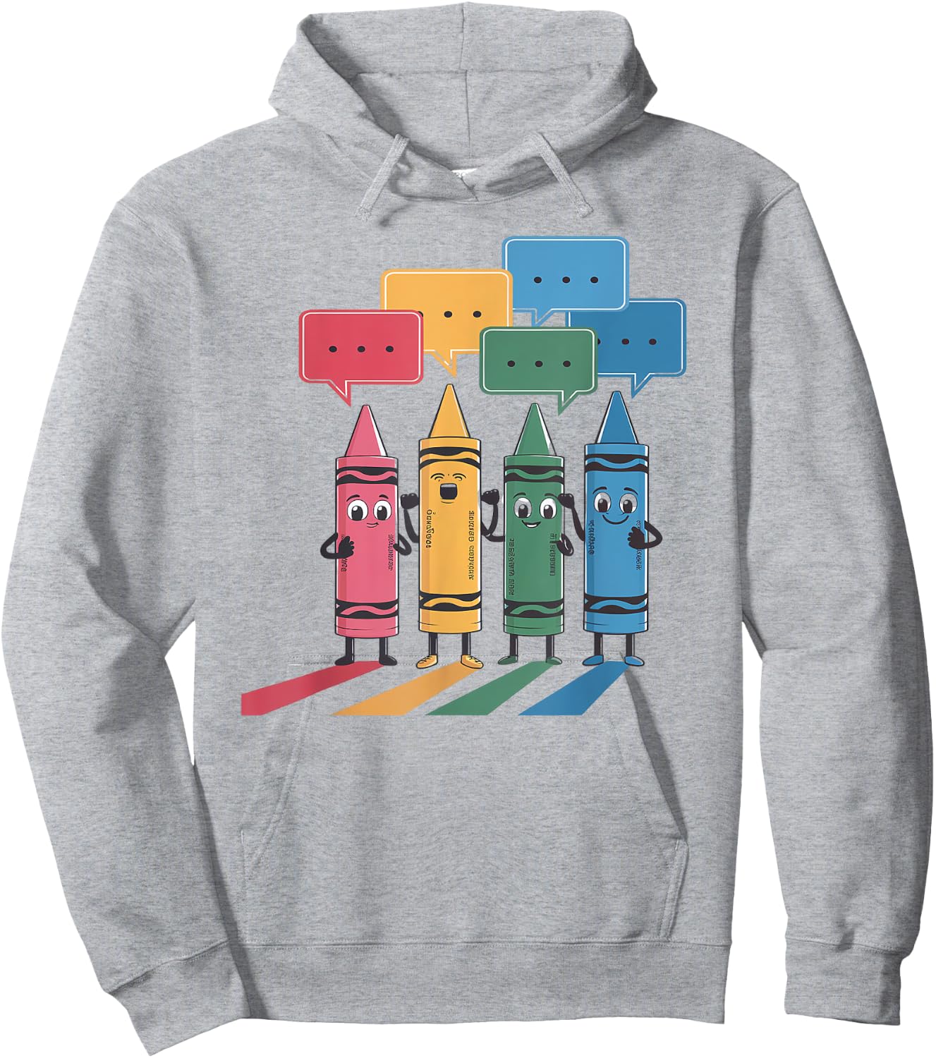 Crayon Mood Color Crayons Cute Friyay Teacher Life Costume Hoodie - Hoodie | Ash