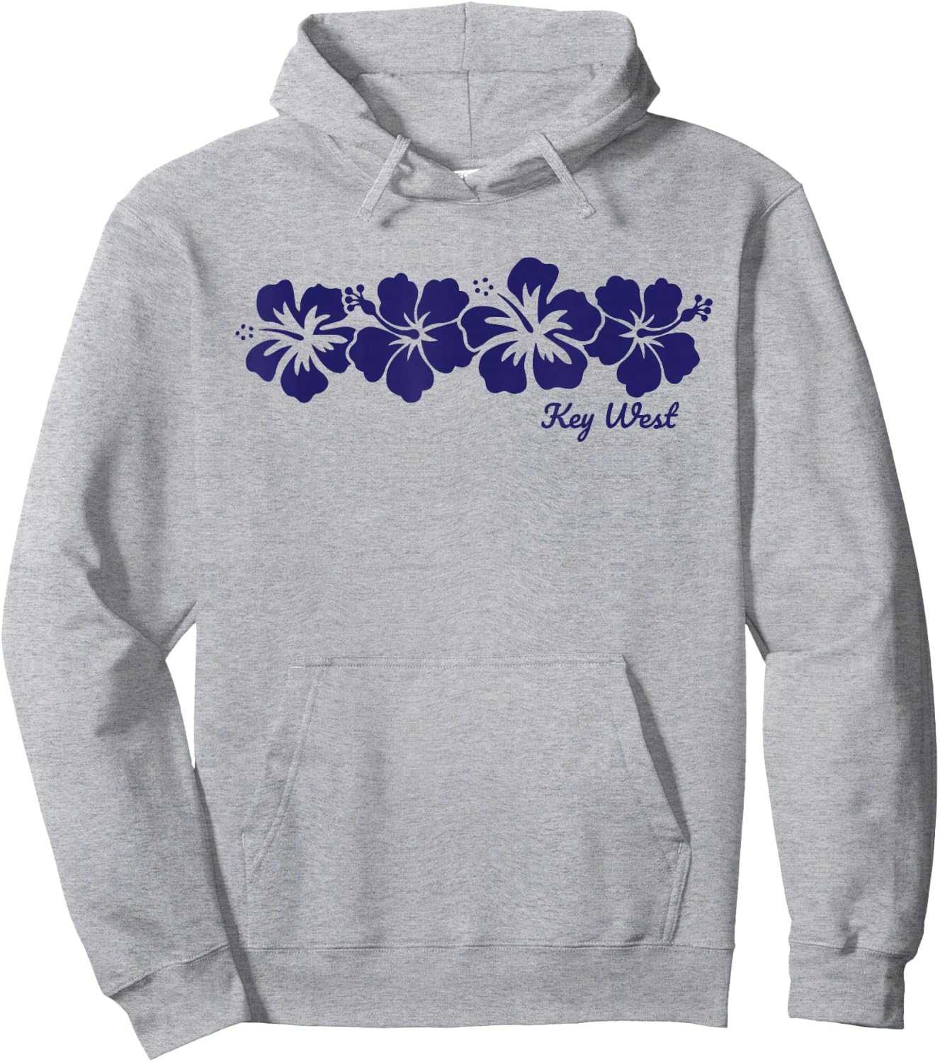 Key West Florida Hibiscus Flower Vacation Souvenir Hoodie - Hoodie | Ash