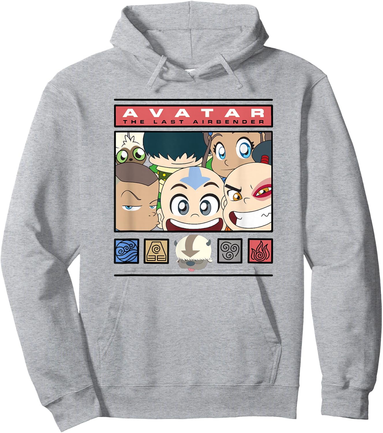 Avatar: The Last Airbender Group Chibi Photo Frame Hoodie - Hoodie | Ash