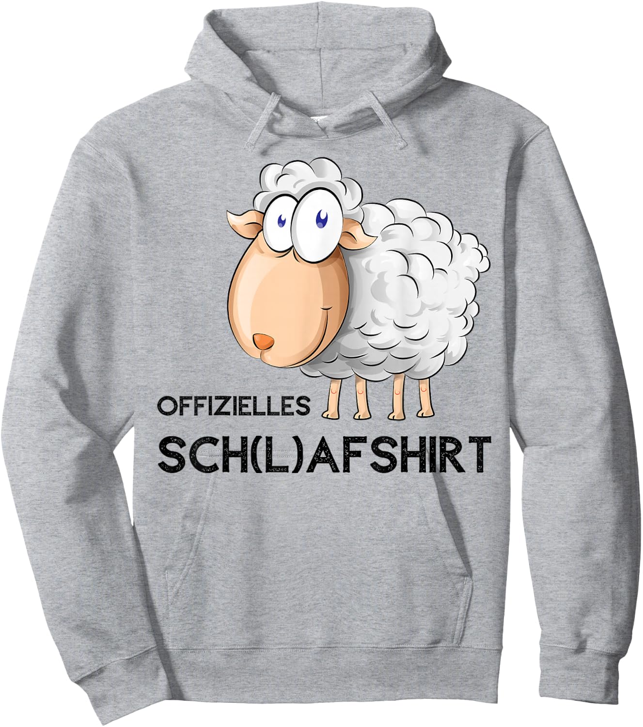 HYPNOTAO SHOP Official Sleep Shirt Sheep Pyjamas Nightdress Grey Small Classic Cartoon Sheep Sleep Shirt Hoodie - Hoodie | Ash