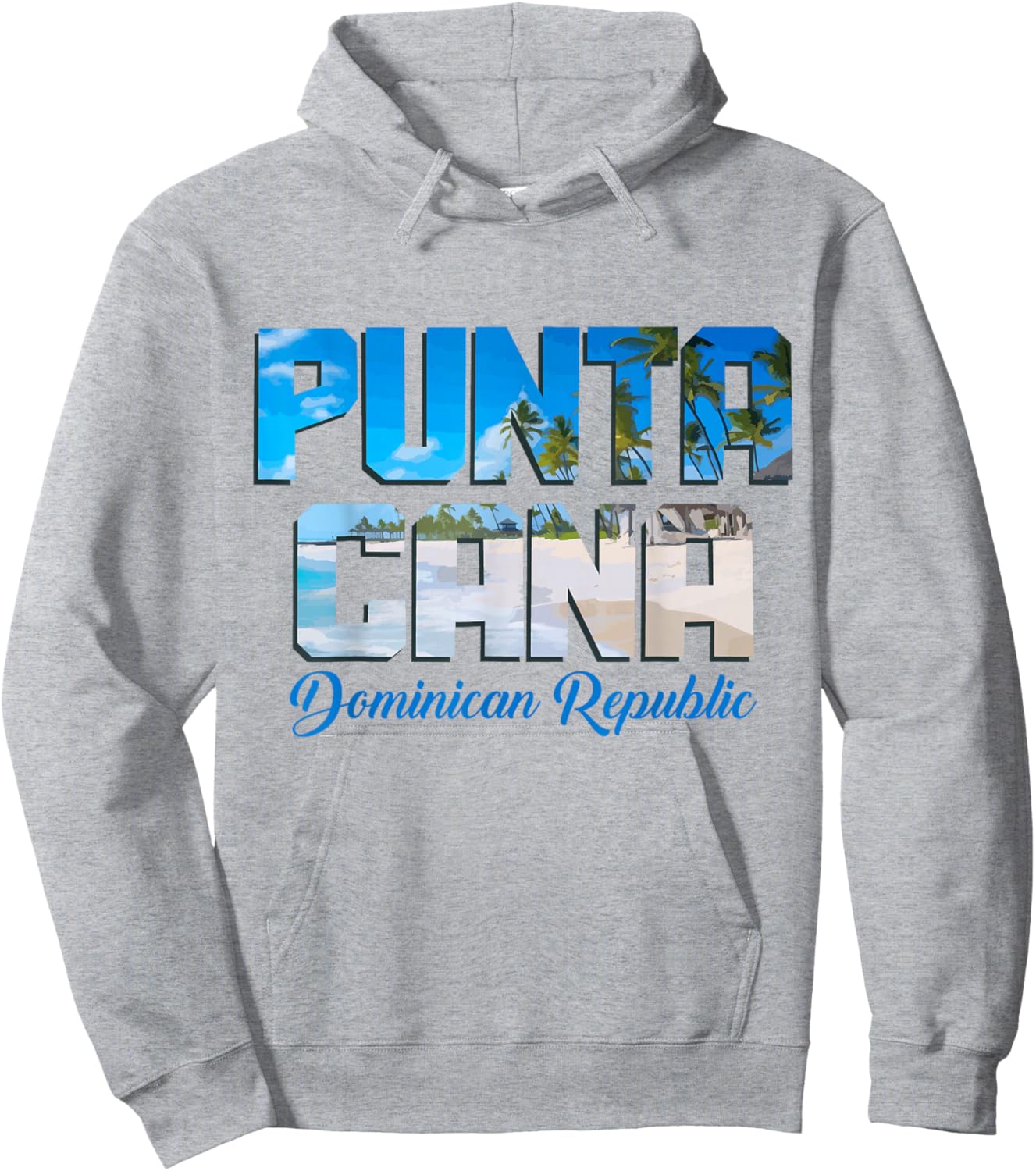 Punta Cana Dominican Republic Beach Surfer Souvenir Vintage Hoodie - Hoodie | Ash