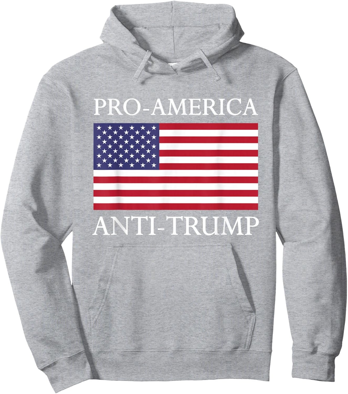 Pro-America Anti-Trump - American USA Flag Resist Hoodie - Hoodie | Ash