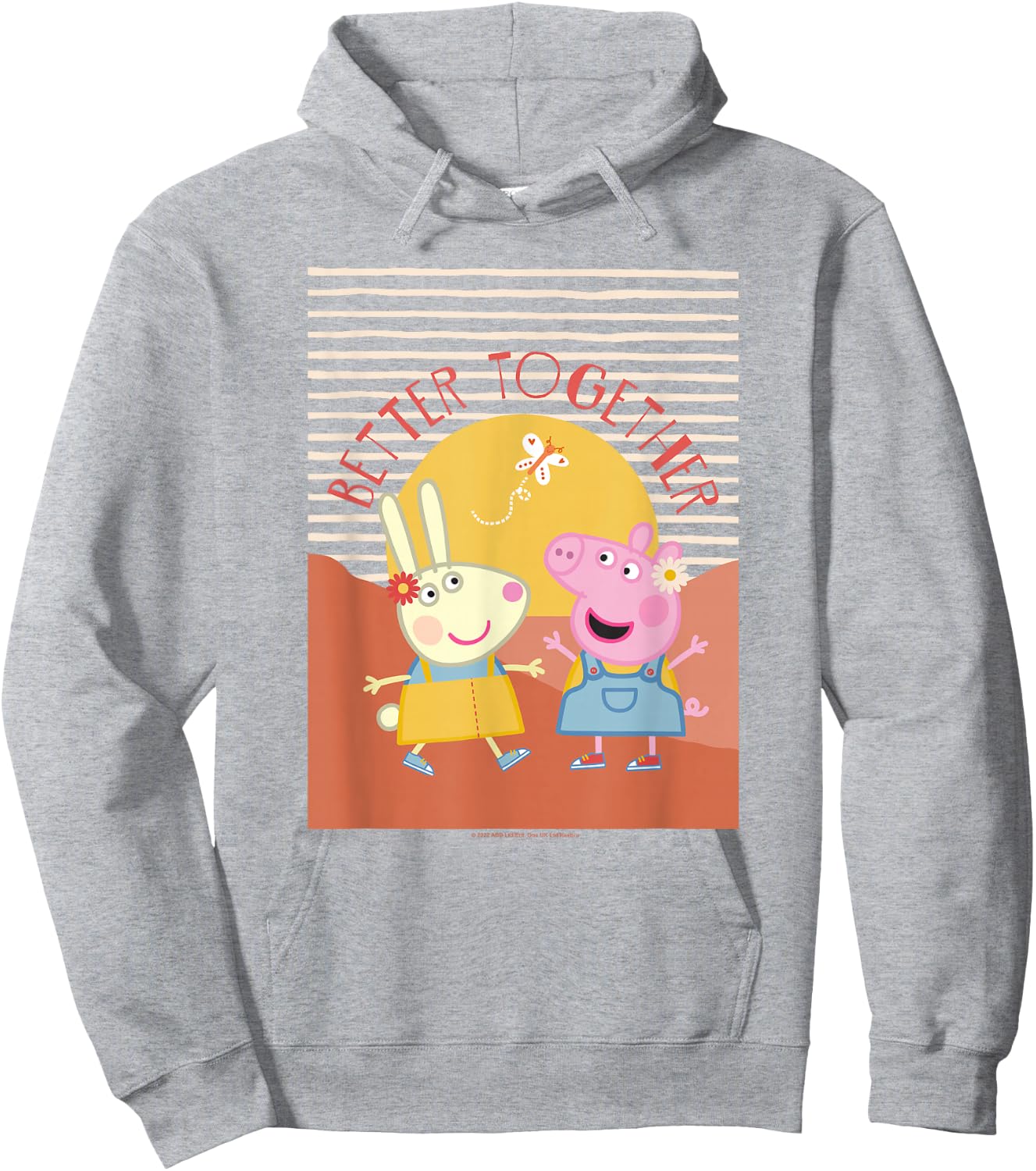 Peppa Pig Better Together Rebecca Rabbit Retro Portrait Hoodie - Hoodie | Ash