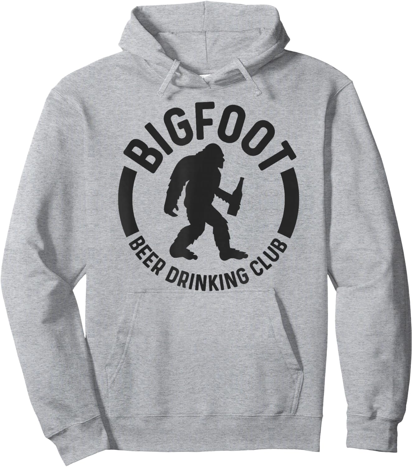 Bigfoot Beer Drinking Club Funny Sasquatch Believer Camping Hoodie - Hoodie | Ash