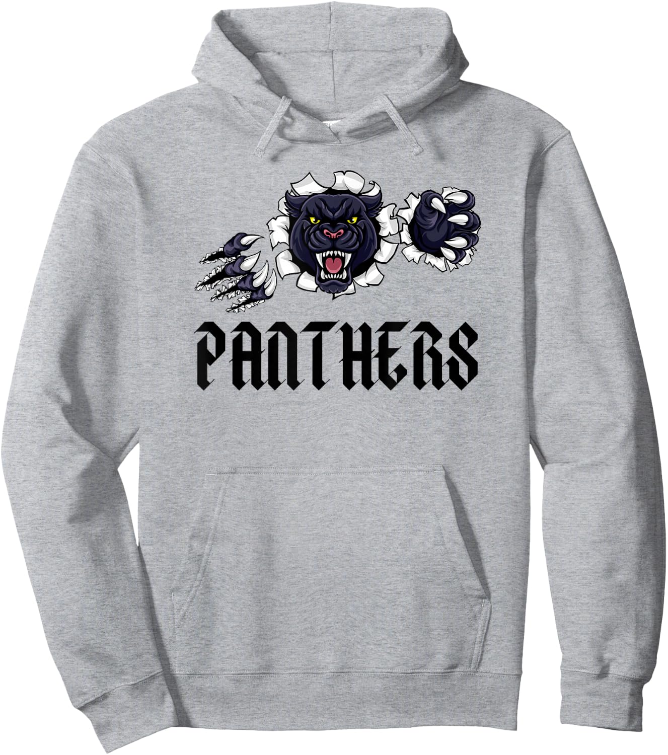 Panther Pride Black Text High School Spirit Fan Wear Hoodie - Hoodie | Ash