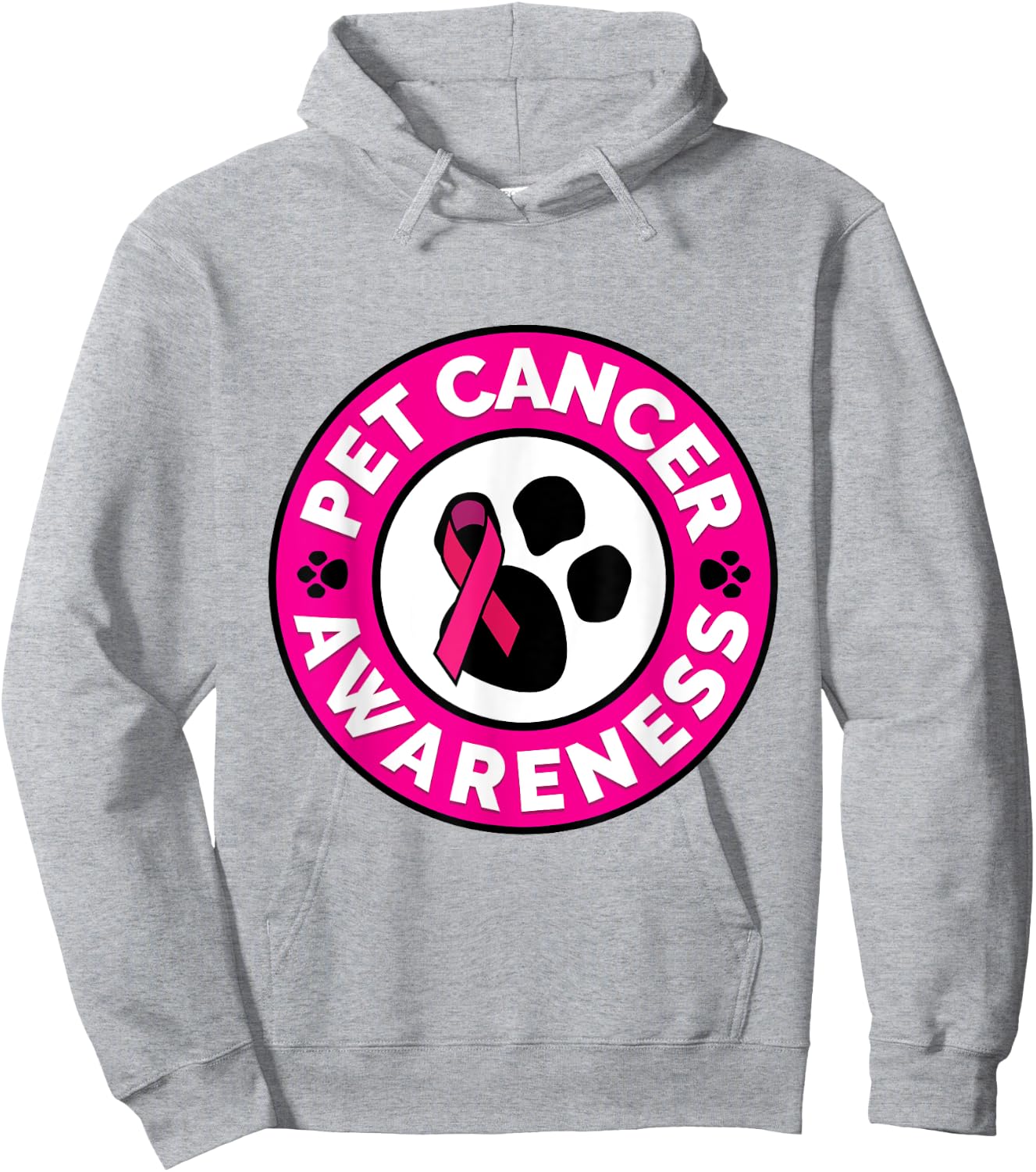 Pet Cancer Awareness T Shirt Canine Dog Cat Cancer Women Girls Kids Hoodie - Hoodie | Ash