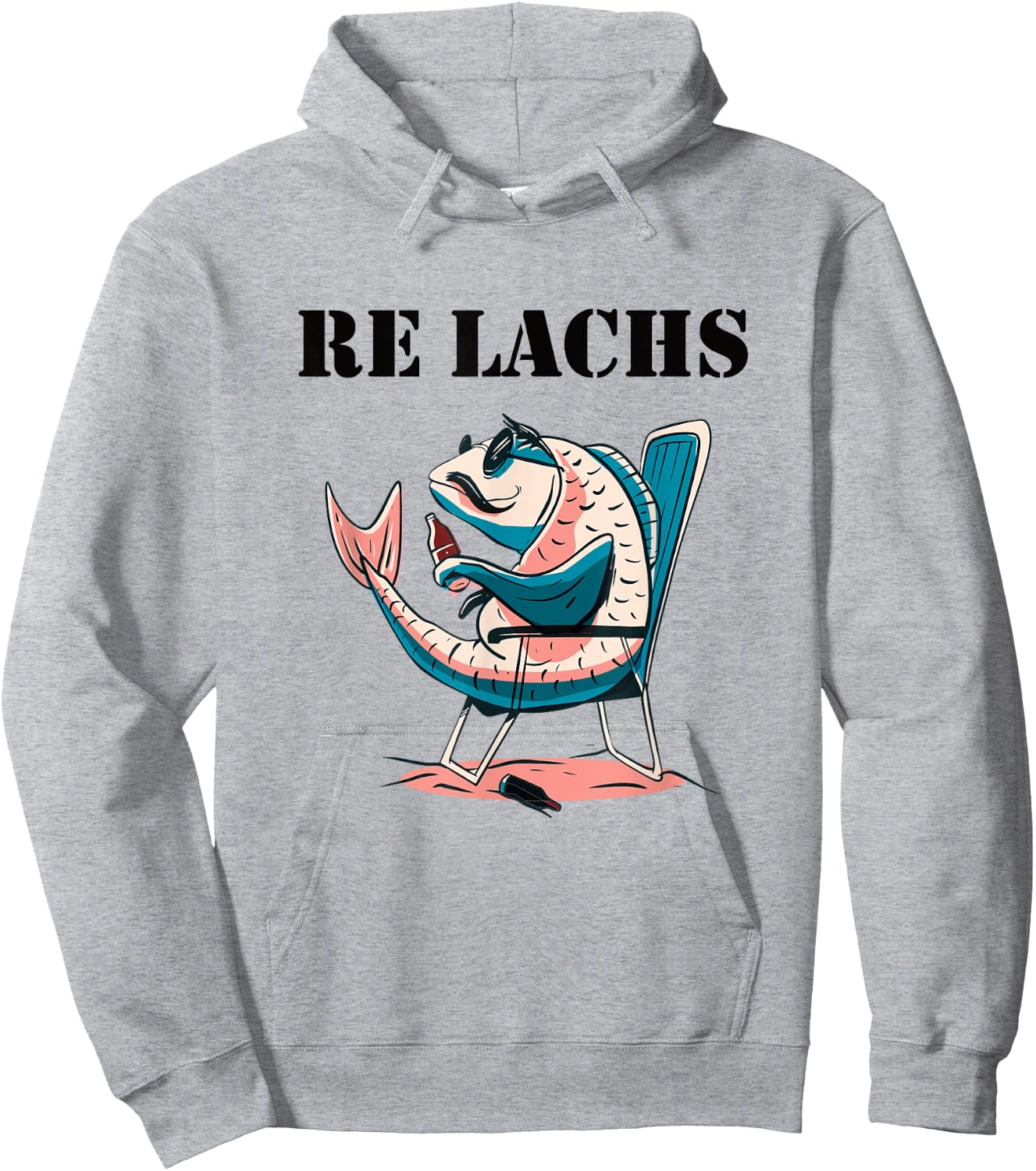 Re Salmon Funny Fisherman Saying for Hobby Fishermen and Angler Hoodie - Hoodie | Ash