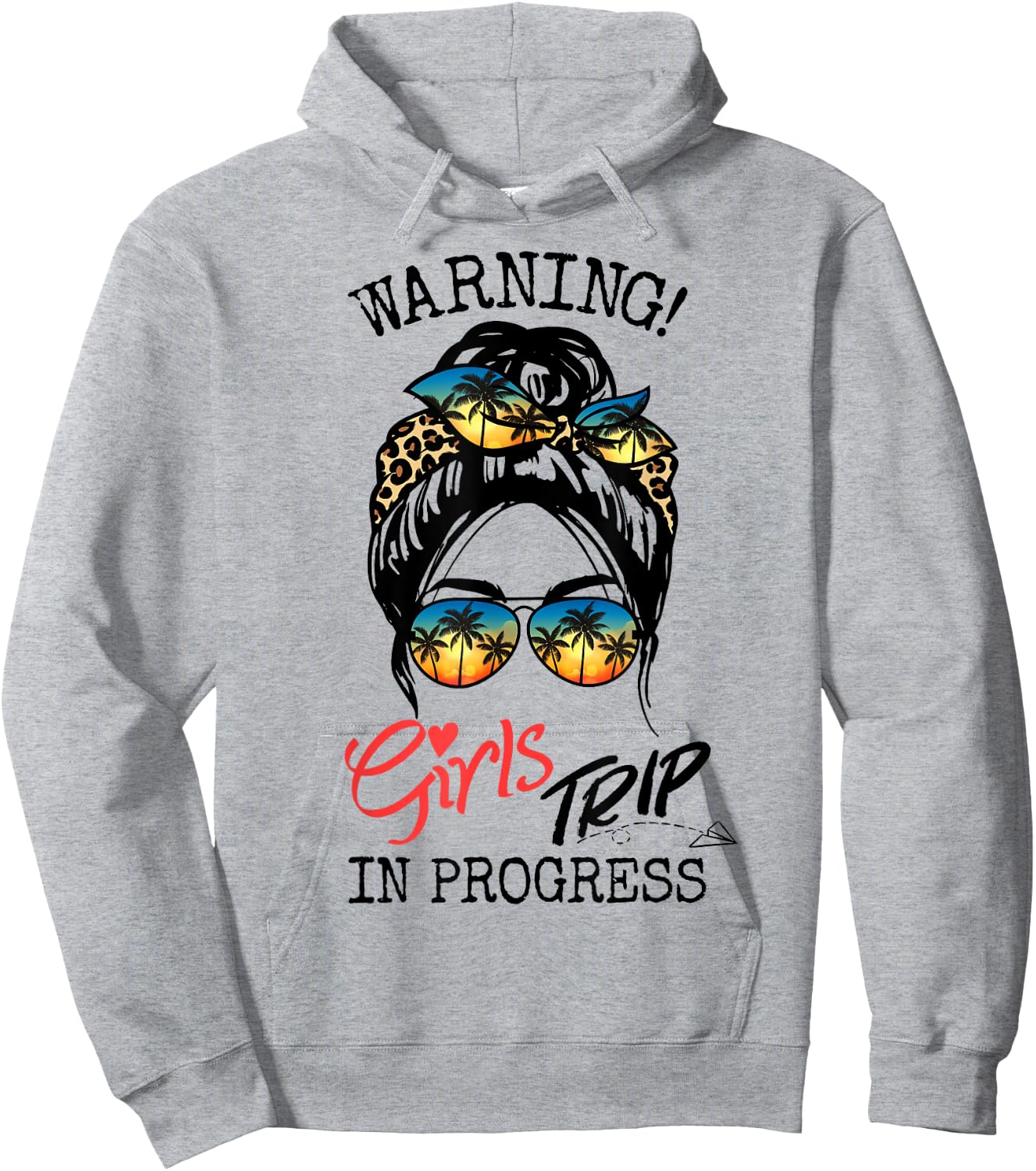 Girls Weekend, Vacation Squad Warning Girls Trip In Progress Hoodie - Hoodie | Ash