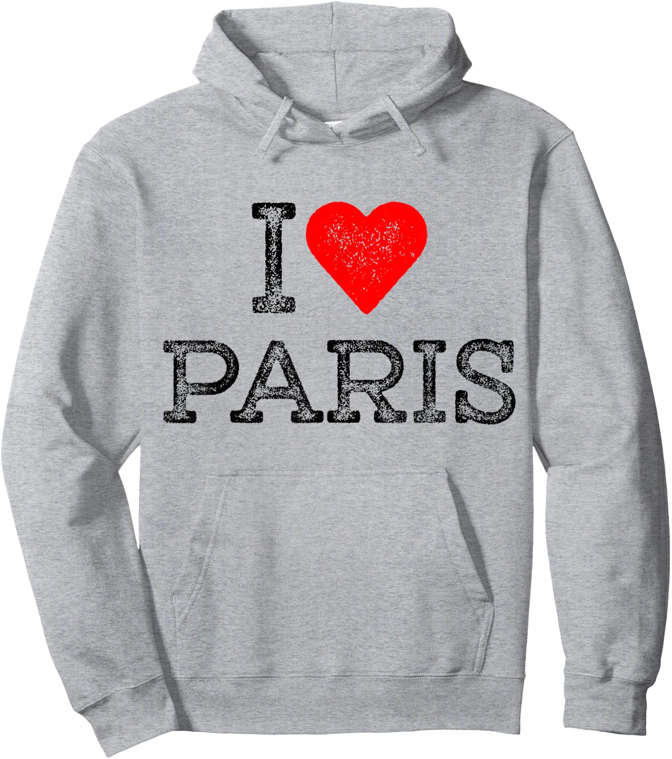 I Love Paris Souvenirs Red Heart Paris Merch France Hoodie - Hoodie | Ash