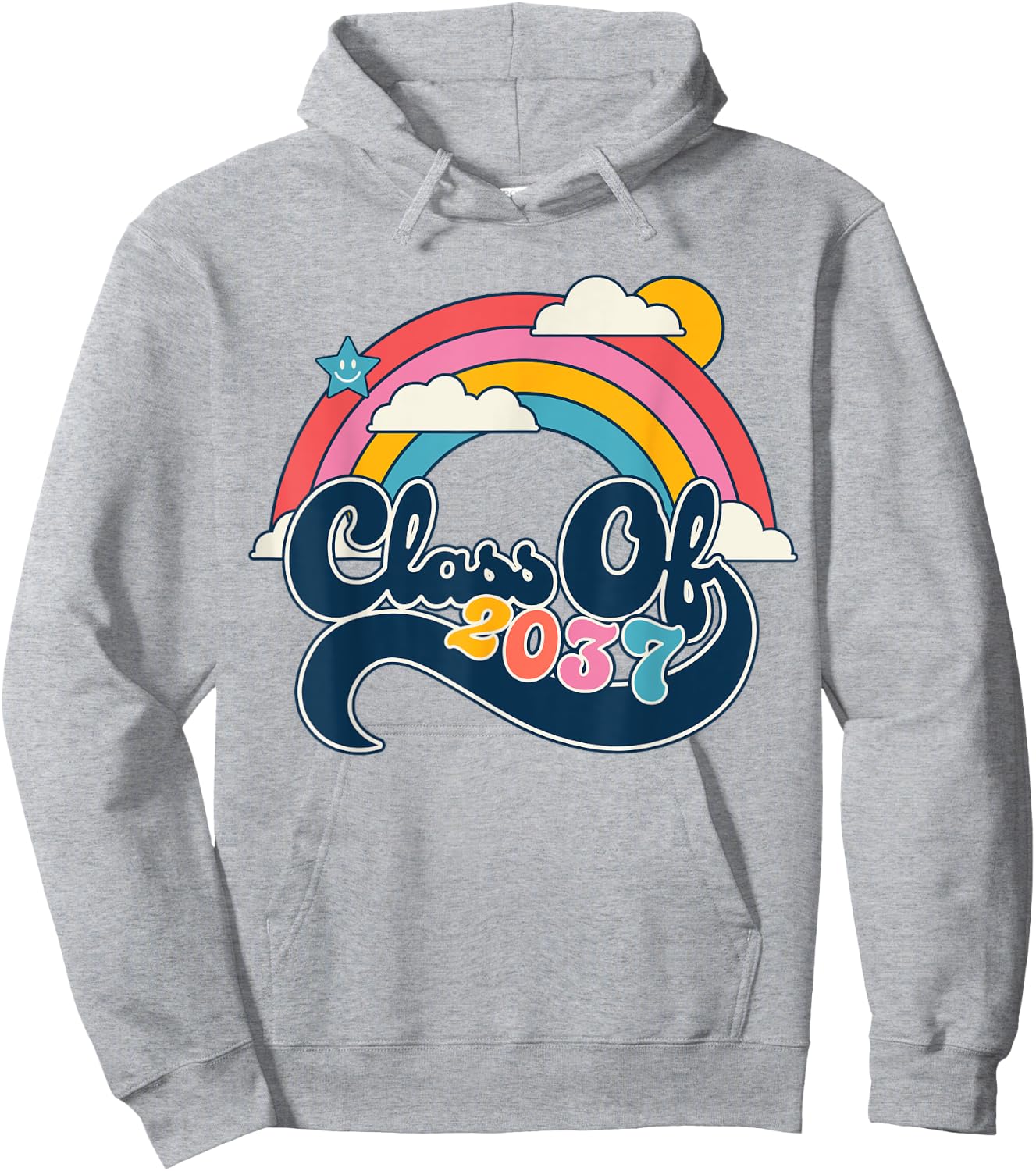 Class Of 2037 Rainbow Girls Kindergarten First Day Of School Hoodie - Hoodie | Ash