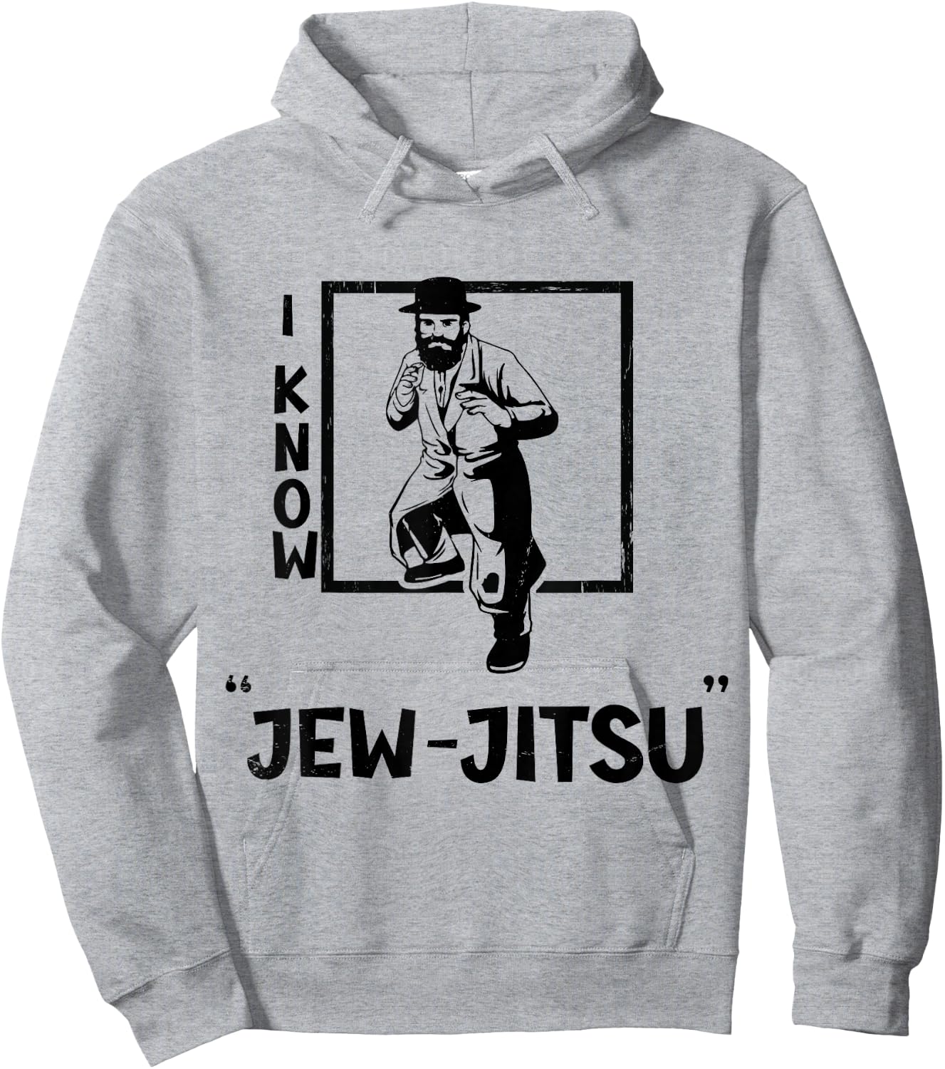 I know the Jewjitsu I know the Jewjitsu Funny Jiu Jitsu Jewish MMA Hoodie - Hoodie | Ash