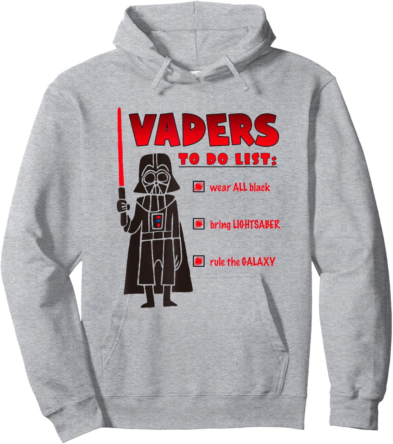 Star Wars Classic Darth Vader Rule The Galaxy To Do List Hoodie - Hoodie | Ash