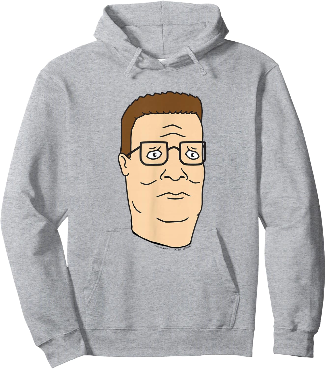 King Of The Hill Hank Hill Simple Portrait Hoodie - Hoodie | Ash