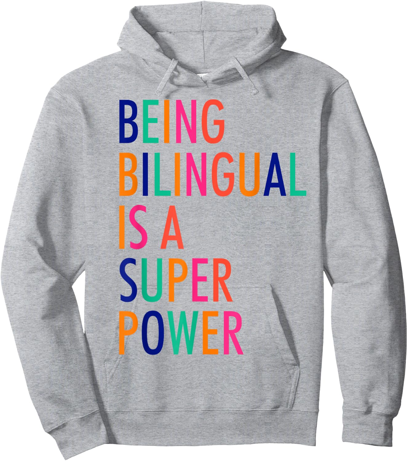 Being Bilingual is A Super Power Funny Teacher Hoodie - Hoodie | Ash