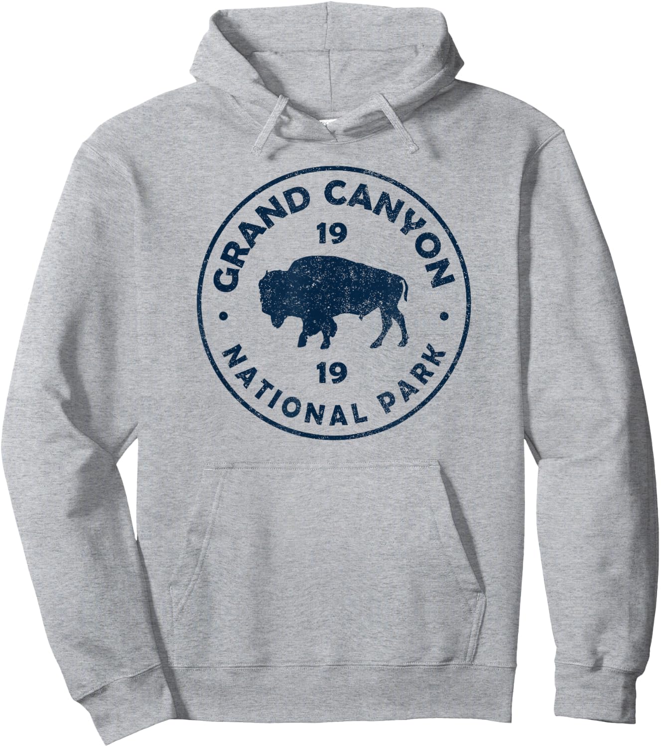 Grand Canyon National Park Arizona Bison Men Souvenir Hoodie - Hoodie | Ash