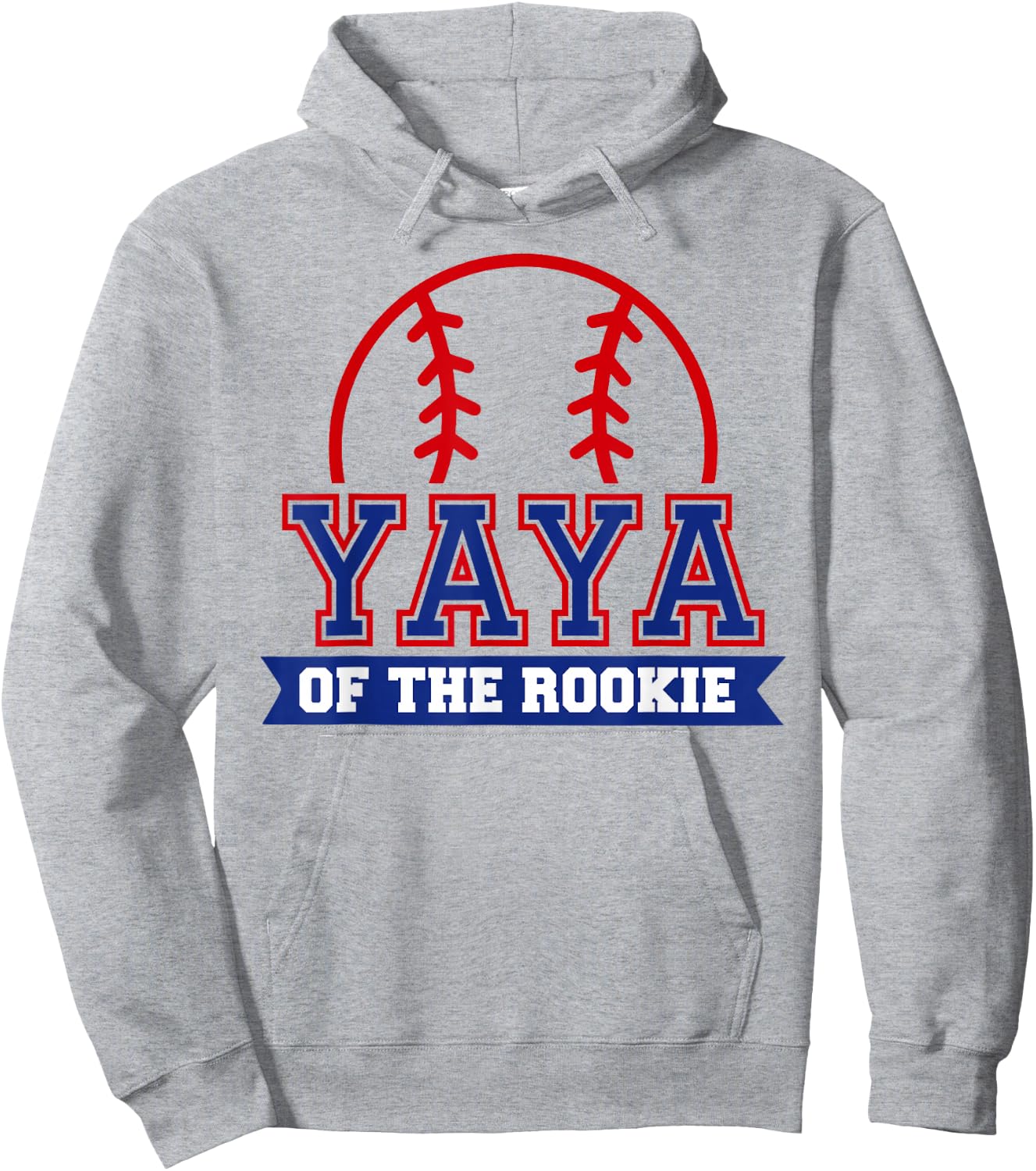 Yaya of Rookie 1st Birthday Baseball Theme Matching Party Hoodie - Hoodie | Ash