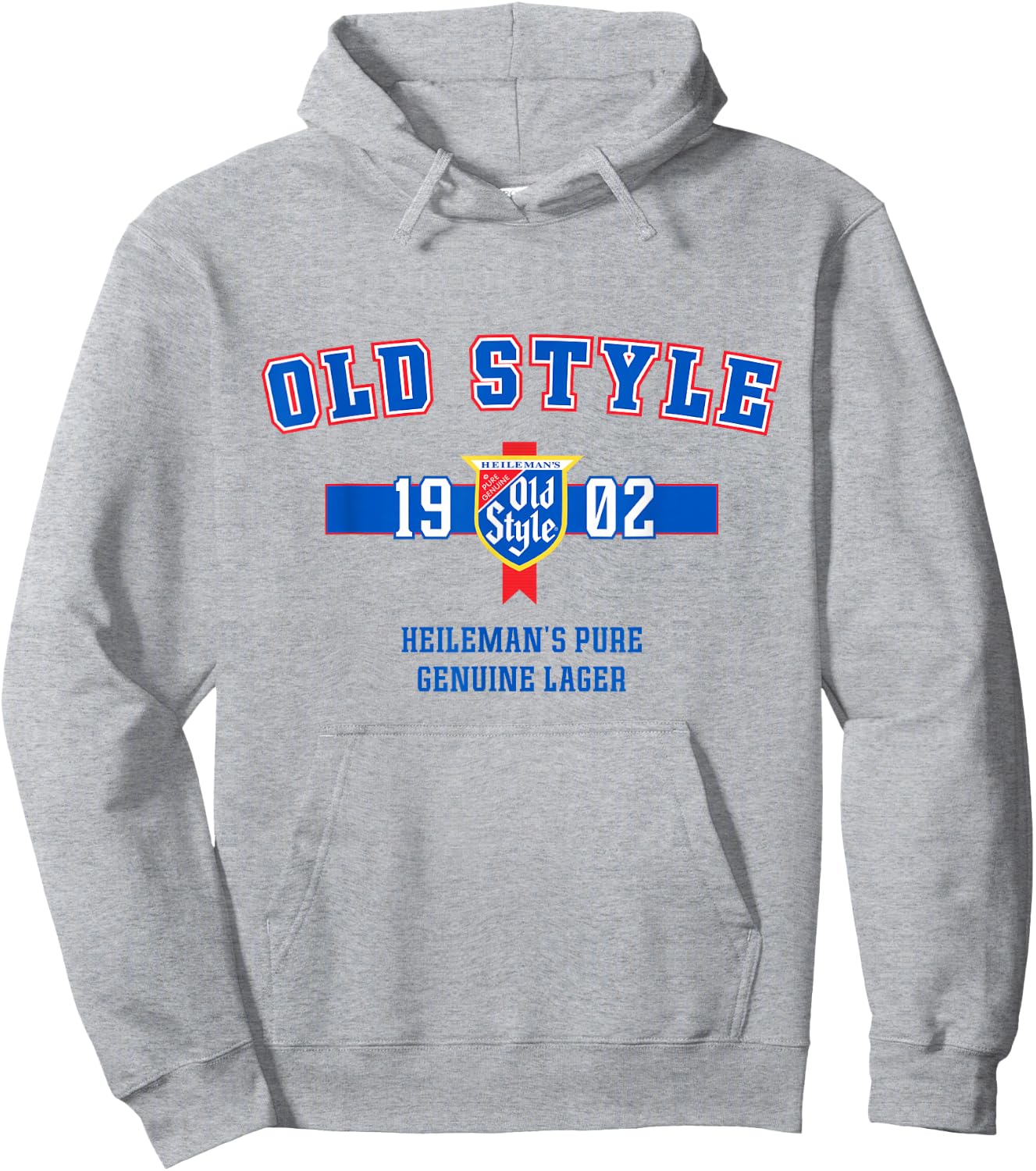 Old Style Genuine Lager Beer Ribbon Vintage 1902 Style Hoodie - Hoodie | Ash