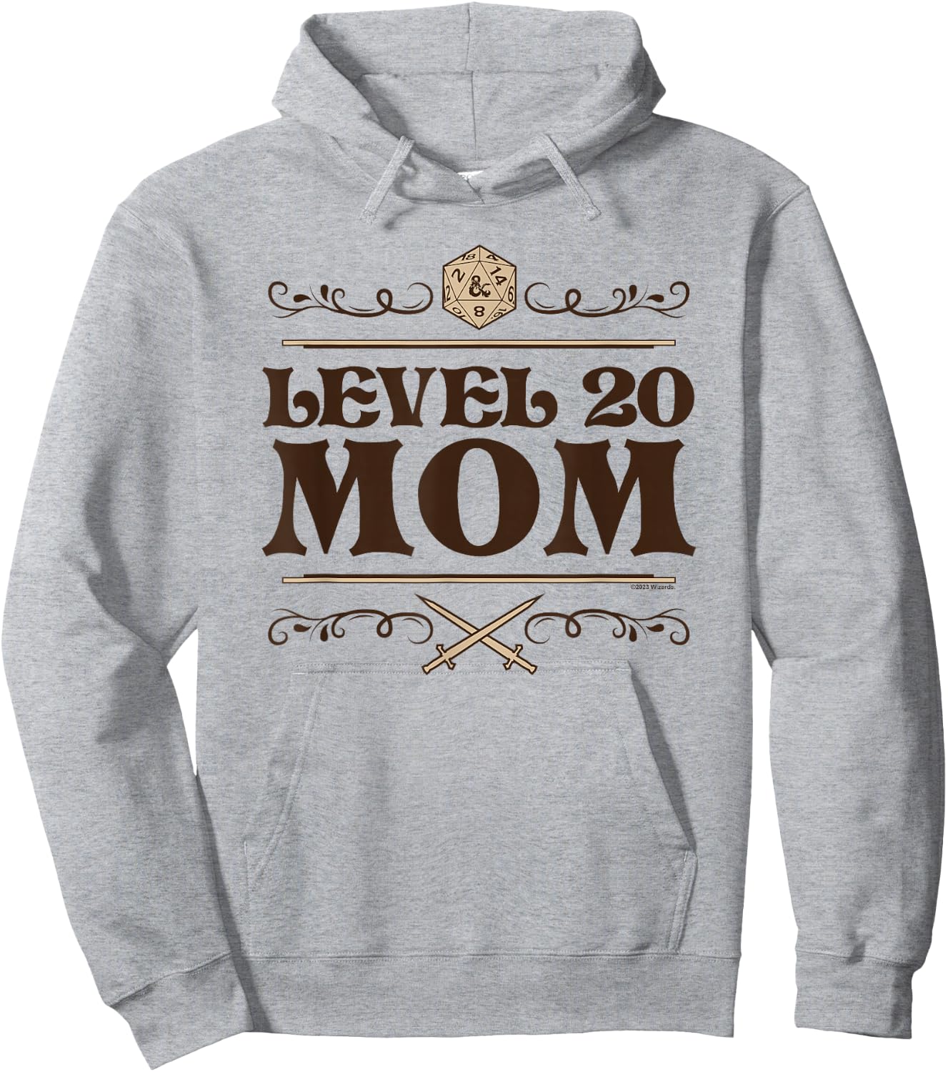 Dungeons & Dragons Mother's Day Level 20 Mom Hoodie - Hoodie | Ash
