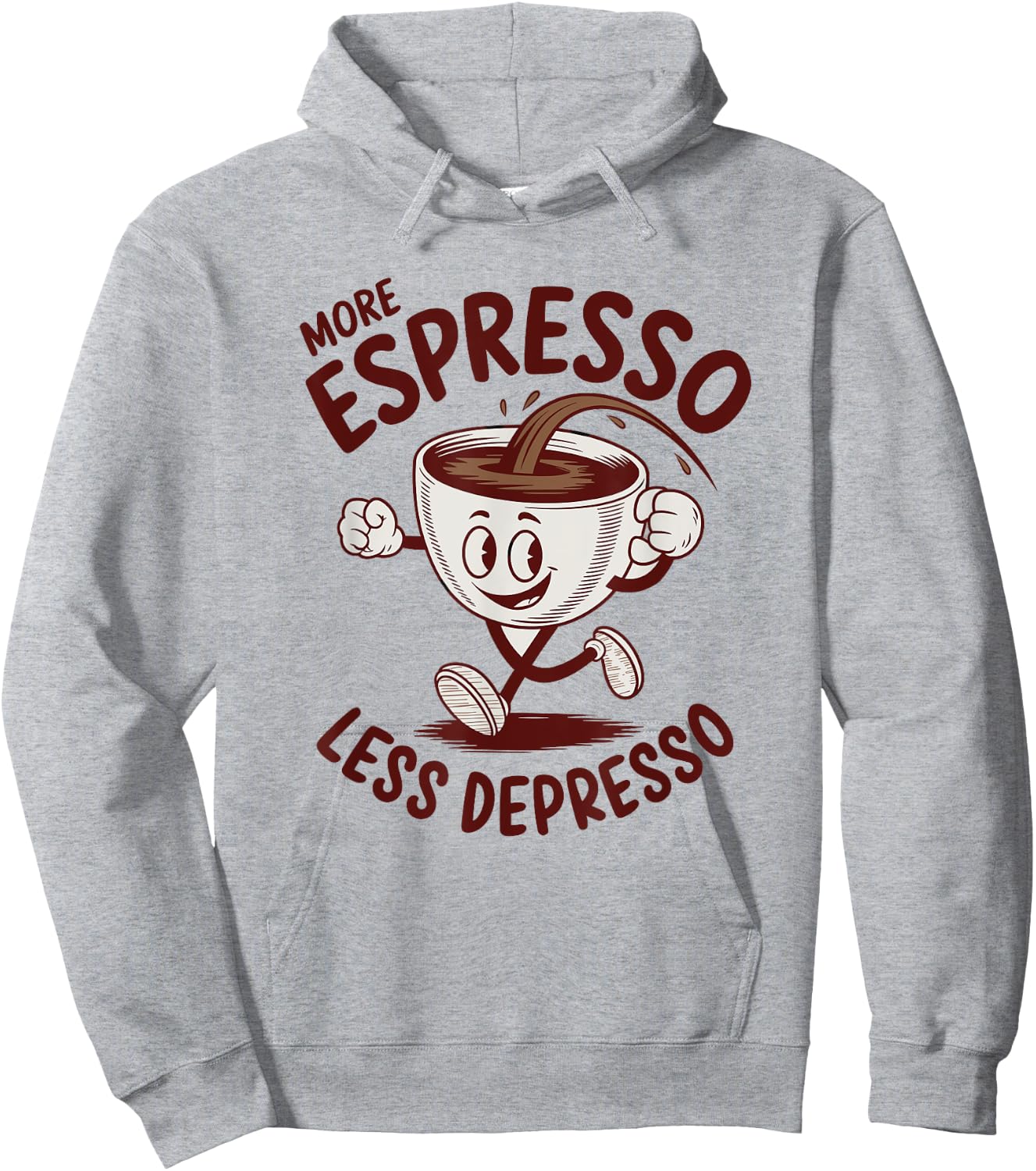 More Espresso Less Depresso Hoodie - Hoodie | Ash