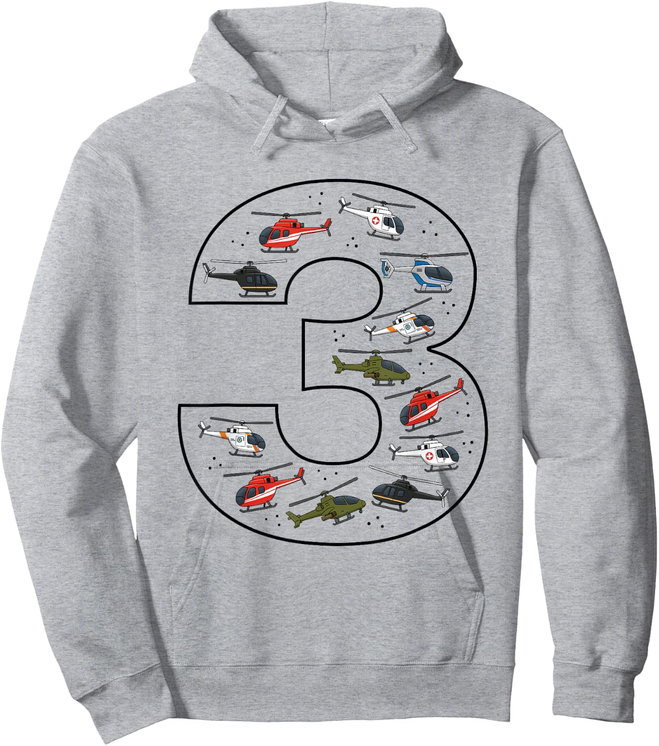 Pilote d'hélicoptère 3e Anniversaire 3 Ans pour garçons Hoodie - Hoodie | Ash