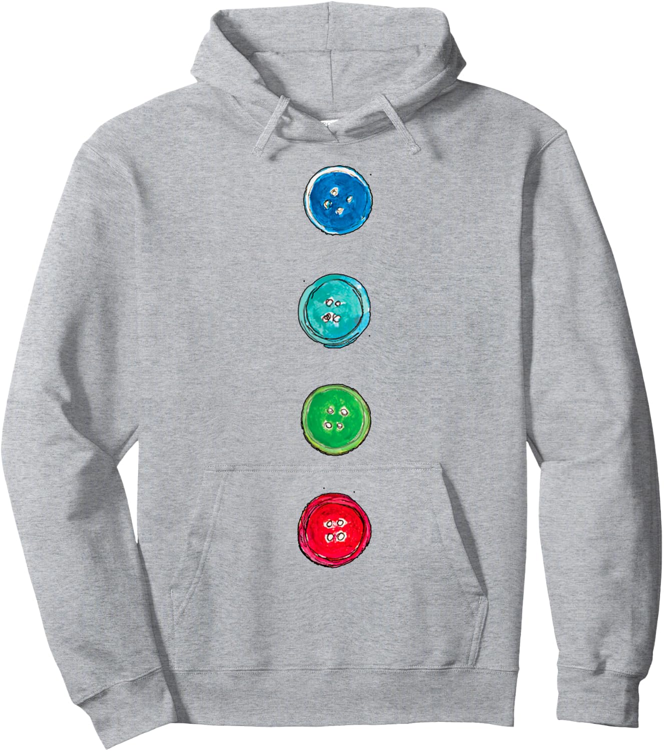 Four Groovy Buttons Blue Cat Funny Halloween Costume Kids Hoodie - Hoodie | Ash