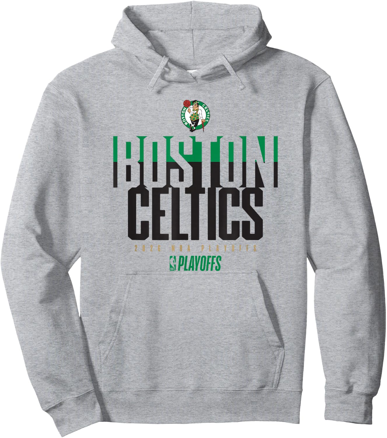 NBA Official 2026 Playoffs Boston Celtics Stacked Up Hoodie - Hoodie | Ash