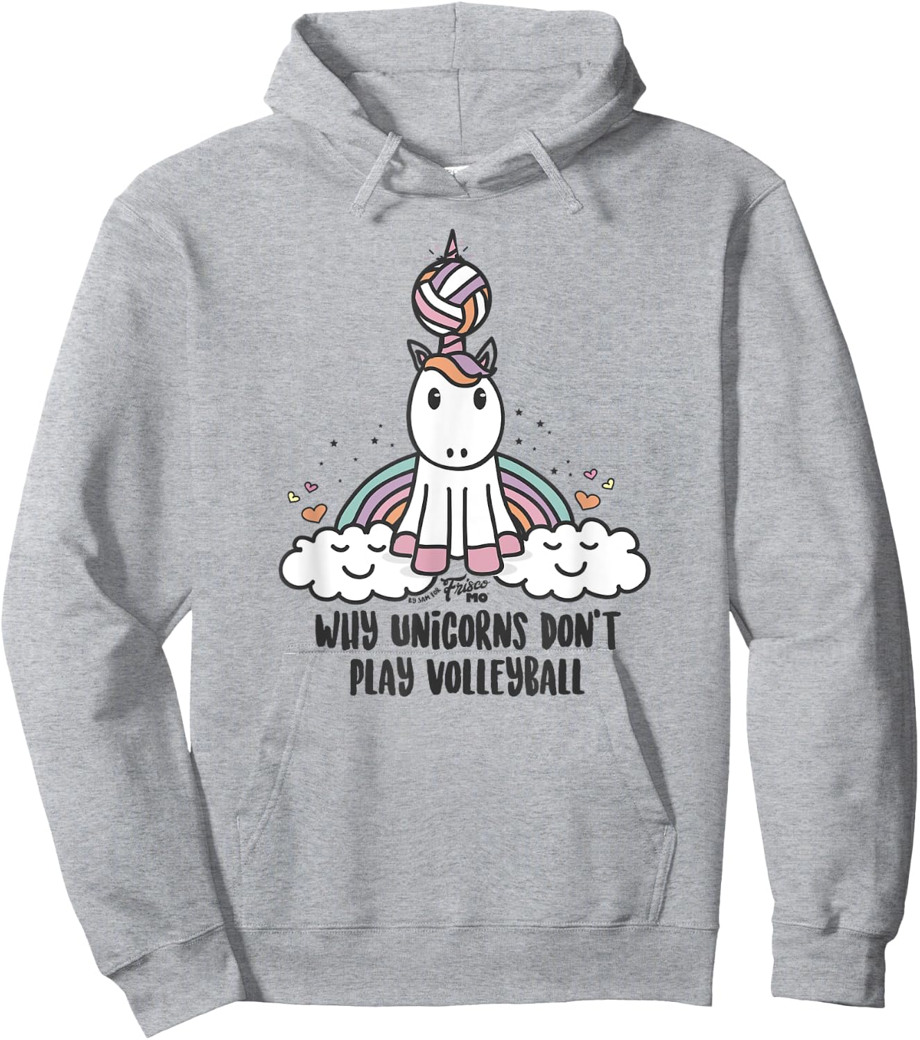Why Unicorns Don't Play Volleyball Hoodie - Hoodie | Ash